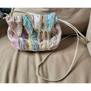 Rita Diana Mylinka Leather Sky Rocket Bling Shoulder Bag Purse Tassel Pastel